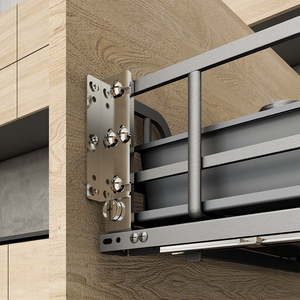 Tiroir de rangement multifonctionnel en métal pour vaisselle, à monter sur armoire, avec panier coulissant pour cuisine domestique - Product Image 4