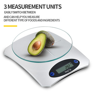 Báscula de Cocina Electrónica Multiusos con Pantalla LCD y Vidrio Templado, 3 <span class=keywords><strong>Unidades</strong></span> de Medición, Venta al Por Mayor del Fabricante - Product Image 1