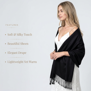 <b>Ladies</b> Soft Stole Wrap Long Shoulder <b>Scarf</b> Warm Lightweight Travel And Evening Wear - Product Image 5