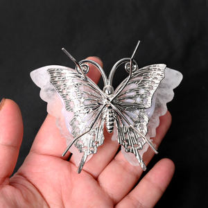हॉट सेल क्रिस्टल क्राफ्ट तितली पंख गहने घर की सजावट के लिए क्रिस्टल तितली नक्काशी - Product Image 5