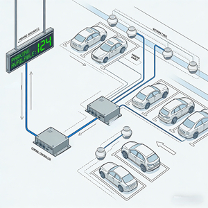 Système <span class=keywords><strong>de</strong></span> Guidage <span class=keywords><strong>de</strong></span> Stationnement Intelligent EBO-TECH UDF10 à Ultrasons Intégré Monté sur le Côté Avant avec RS485 TCP/IP et Application <span class=keywords><strong>de</strong></span> Débogage pour Bureaux - Product Image 3