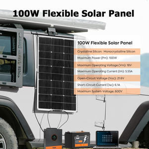 Meilleur prix <span class=keywords><strong>Panneau</strong></span> <span class=keywords><strong>solaire</strong></span> flexible à cellule mono 100W <span class=keywords><strong>150W</strong></span> 200W 250W 300W Module PV 18V 36V Panneaux solaires à couche mince <span class=keywords><strong>pour</strong></span> voiture RV Bateau - Product Image 2