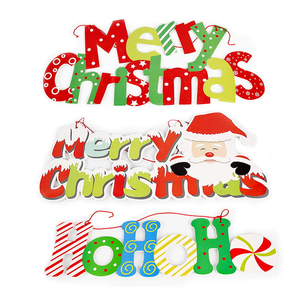 Panneaux en mousse de haute qualité en gros, éclairés, écologiques, personnalisés en couleur, lettres de Noël, décorations suspendues, pendentifs - Product Image 4