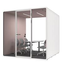 Cabine de bureau modulaire insonorisée en aluminium moderne pour hôtel, cabine de chant et de karaoké, espace de bureau silencieux