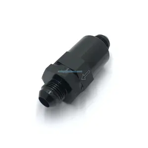 Custom CNC Machined Black Aluminum AN6 AN8 AN10 Washable Racing in <strong>Line</strong> <strong>Fuel</strong> <strong>Filter</strong> with Brass Insert - Product Image 1