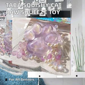 ของเล่นบีบรูปเล็บแมว TPR สีสันสดใส โปร่งใส ขนาดใหญ่ นุ่ม บีบคลายเครียด ของเล่นฟิดเจ็ต - Product Image 3