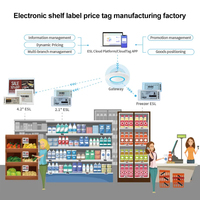 2025 nueva llegada etiqueta de precio Digital de ahorro de costos Etiqueta de estante electrónico de papel electrónico etiqueta de precio Digital Esl para supermercados 4 colores