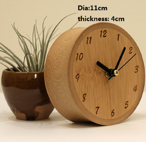 Home Decor Gift Modern <strong>Desk</strong> Table Bamboo Wooden Needle Time Alarm <strong>Clock</strong> - Product Image 1