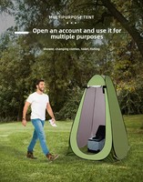Tente de Douche Pop Pod d'Été pour l'Intimité, Protection UV, Polyester, Ouverture Automatique Rapide, Cabine de Toilette Portable, Sac de Transport, Camping, Plage