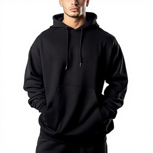 Vente en gros OEM – Tissu polaire tricoté uni en polyester/coton 440g pour l'hiver, respectueux de l'environnement, coupe régulière, imperméable, pour sweats à capuche oversize - Product Image 5