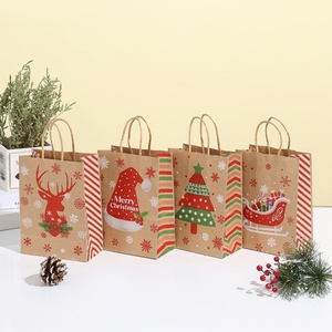 Juego de Bolsas de Regalo de Papel Kraft de Primera Calidad para Nochebuena, Inspiradas en las Bolsas de Compras de Apple, para Dulces y Regalos Navideños - Product Image 2