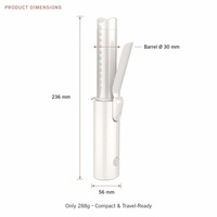 Brosse lissante sans fil en céramique pour grandes boucles, fer à friser de voyage rechargeable avec écran LED, double usage, chauffe rapide, pour la maison