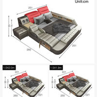 Schlafzimmer möbel Designer Leder Luxus King Queen Size moderne Jungen Mädchen Holz Multifunktion speicher Massage High-End-Bett-Set