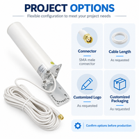 Antenne externe 4G LTE FEIYIXUN 698-2700 MHz pour connecteur mâle, polarisation verticale 230 mm, gain 12dBi, cellulaire