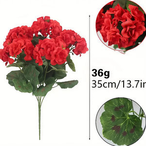 Rama de Flor Artificial de Manzano de Seda Elegante y Versátil de 35-36 cm, Begonia para Decoración de Jarrones en el Hogar y la Oficina - Product Image 5