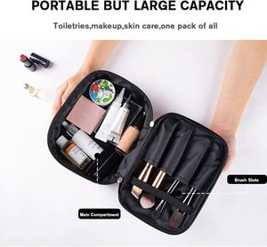 Trousse de Maquillage Double Couleur Unie en PVC Transparent, Portable, Tendance INS, Imperméable, Grande Capacité, pour Voyage - Product Image 5