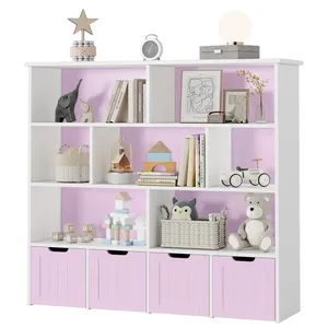 Librería de 7 cubos y 49.4 pulgadas con 4 cajones en color morado - Product Image 3