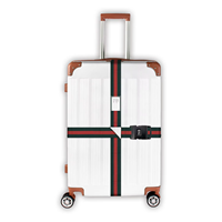 Sangle de bagage en nylon réglable à vente chaude, ceinture avec logo personnalisé, technique de revêtement en matériau PP, serrure à combinaison pour valise