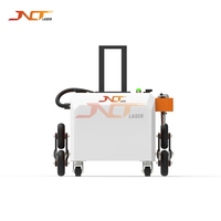 Machine de nettoyage laser pulsé refroidie par air 500W, nouvelle source laser JPT, 13 modes de nettoyage, conception portable en valise-chariot, pour la rouille du bois