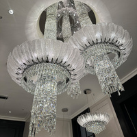Lustres en cristal modernes et luxueux pour les escaliers d'hôtels, grands lustres en cristal, décoration lumineuse pour villas