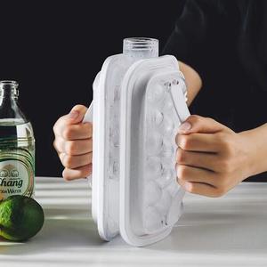 2025 xách tay 2-trong-1 Silicone trong suốt chai nước đá lưới nồi bền vững hộ gia đình di động <span class=keywords><strong>Ice</strong></span> <span class=keywords><strong>Maker</strong></span> Báo Chí xi lanh hộp - Product Image 4