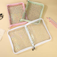 Organisateur de stickers réutilisable A5/A6 avec couverture zippée, pages transparentes pour la collection et le rangement des stickers