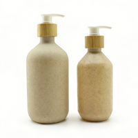 Flacon pulvérisateur cosmétique en plastique pour shampoing 30ml 50ml 100ml 250ml 500ml Flacon en paille de blé M888