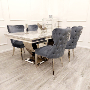 <span class=keywords><strong>Tavolo</strong></span> da Pranzo Elegante Kenedy in Acciaio Inox 201, Design Nordico Moderno, Rettangolare <span class=keywords><strong>200x100</strong></span> - Product Image 6