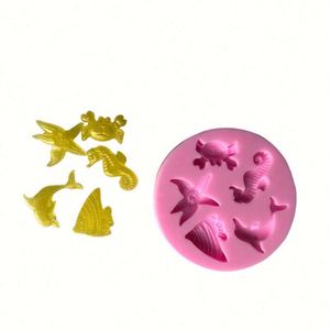 Chocolate con Forma de Animales Marinos. Molde de Silicona 3D para Fondant con Diseño de Cola de Sirena, Molde de Encaje de Azúcar OEM/ODM - Product Image 3