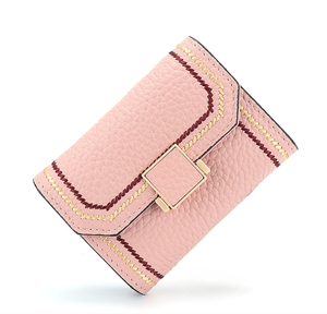 Nouveau Porte-Cartes Carré de Haute Qualité pour Femme 2026, Petit Sac Décoratif en Cuir Litchi avec Fil de Couture Tendance - Product Image 4