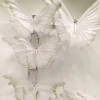 2025 Venta caliente flores de mariposa gigante con Eva/papel/Material de organza para decoración de ventanas conjunto Floral de fiesta de boda