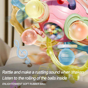 Hochet pour bébé, jouet à mâcher, jouet sensoriel pour bébé, cadeau, jouet d'entraînement à la préhension, jouet apaisant pour enfants - Product Image 6