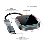 Adaptateur CarPlay sans fil K521 Carplay ou Android auto AI Box Rhythmic rgb light Android Car Play Smart Streaming Box