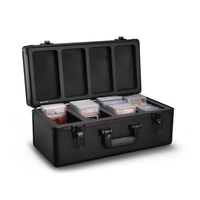 Boîte de rangement pour cartes de sport classées PS-A/BGS avec 4 emplacements, fermeture sécurisée, inserts en mousse rigide pour collectionneurs de cartes de baseball
