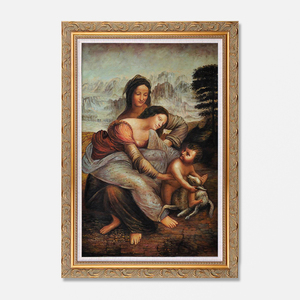 Dipinti a Olio su Tela di Figure Classiche Fatte a Mano, Riproduzioni di Opere di Artisti Famosi, <span class=keywords><strong>Arte</strong></span> di <span class=keywords><strong>Leonardo</strong></span> <span class=keywords><strong>Da</strong></span> <span class=keywords><strong>Vinci</strong></span> - Product Image 1