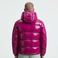 Veste matelassée à capuche pour femme, couleur unie, style décontracté, fermeture éclair, coupe régulière, épaisse, coupe-vent, pour l'hiver