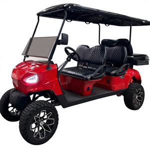 Red 4-Wheel Electric <b>Golf</b> Cart 6 Passenger Utility Cruiser Modern Off Road Leisure Vehicle Double Motor 400W ABS Body - Product Image 1