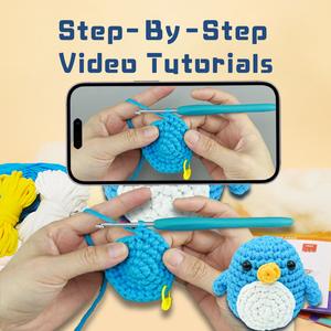 Kit Creativo per Uncinetto: Crea un Peluche di Pinguino Unico Fai-da-Te - Set Completo per Adulti e Adolescenti, Ottimo Regalo per Amanti del Fai-da-Te - Product Image 6