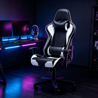Chaise de jeu industrielle pivotante en cuir PU multicolore pour e-sport, vente en gros, ODM/OEM, pour utilisateurs d'ordinateurs