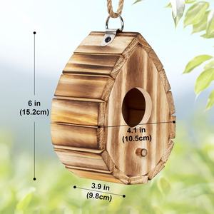 Modern Print Wooden Tree Hole <strong>Birdhouse</strong> Outdoor Nesting Hanging <strong>Small</strong> Bird House Bluebird Pet Furniture High Standard Quality - Product Image 6