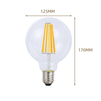 Ampoule à filament led E27, ampoule led variable G25/ G80/G95/G125, E26/E27 4W/6W/8W, fournisseur xtw