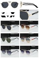 Lunettes de soleil de luxe haut de gamme personnalisées, protection UV400, verres polarisés, monture carrée en métal pleine monture, design classique
