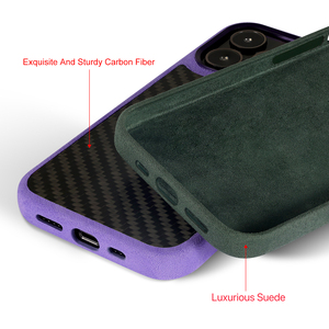 Funda de Teléfono Wintop de Lujo, 100% Fibra de Carbono, Resistente <span class=keywords><strong>a</strong></span> Impactos y con Diseño Magnético en Relieve, Personalizable, para 16, 17 <span class=keywords><strong>Plus</strong></span> y Pro Max - Product Image 5