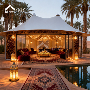 เต็นท์ที่พักหรูหราสไตล์อาหรับการออกแบบที่ทันสมัยการตกแต่งภายในที่กำหนดเองและโซลูชันที่สมบูรณ์แบบสำหรับรีสอร์ทตั้งแคมป์เชิงนิเวศ - Product Image 2