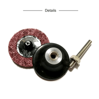 Support de disque de ponçage noir de 3 pouces (69 mm) à verrouillage rapide avec tige de 6,3 mm pour meuleuse et polisseuse