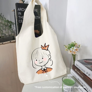 Custom Printed logo Tote pack with Blank Thermal Sublimation <b>Canvas</b> pack Eco-friendly Cosmetics Shopping Duffel pack with logo - Product Image 2