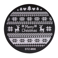 Plaques d'art d'ongle d'estampage de Noël Design de décoration Plaques d'art d'ongle d'estampage de vernis en métal inoxydable pour fournisseurs d'ongles