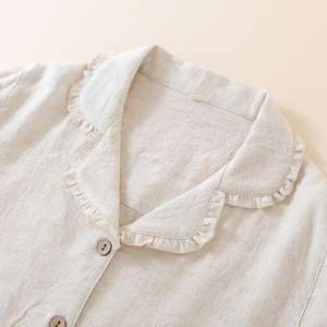 ODM OEM nuovo arrivo comodi pantaloni a maniche lunghe pigiama da donna stampa floreale 2 pezzi set di abbigliamento da casa elastico - Product Image 3