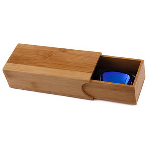 Étui à lunettes en bambou Conchen, rectangle, en bois naturel, boîte à tiroir pour le rangement des lunettes de soleil BC035 Été 2024 - Product Image 3