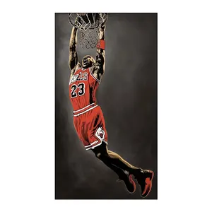 Pôster de parede de basquete, imagem de jordan kobe para quadros, de estrela, atlético, de imagem, decoração de casa, basquete